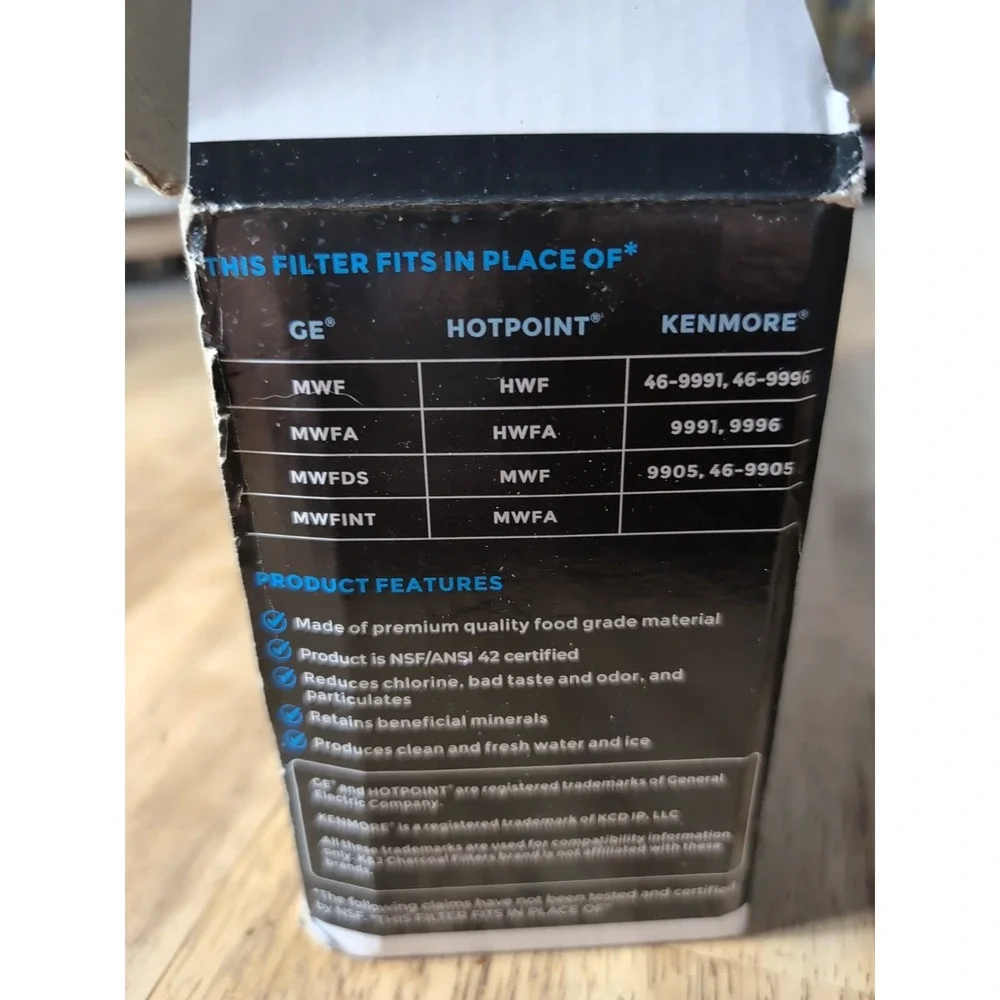 K&J Replacement GE‎ MWF Compatible Water Filter - For GE  Hotpoint Kenmore